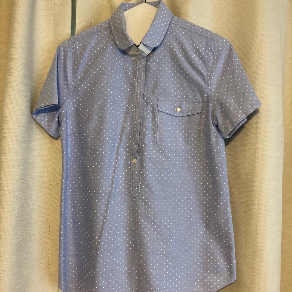 J.Crew Short Sleeve Polka Dot Shirt -S